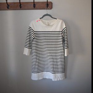 Allihop Striped Sweater Dress with Pink Buttons!